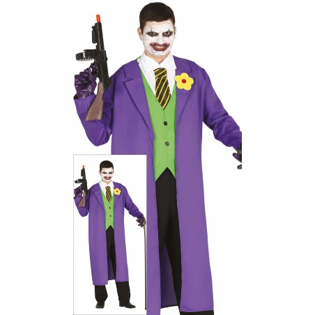 Disfraz payaso asesino similar al Joker de Batman talla M barato