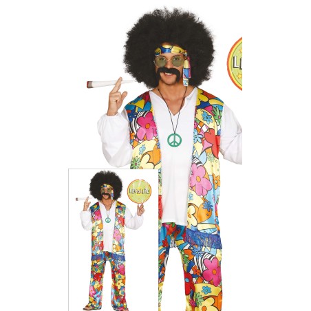 Disfraz hippie años 60 tallas hombre-Tus disfraces baratos