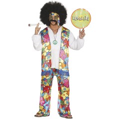 Disfraz hippie años 60 tallas hombre