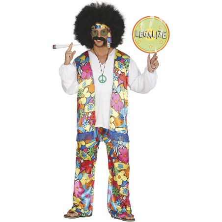 Disfraz hippie años 60 tallas hombre