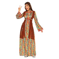 Disfraz hippie vestido largo para mujer tallas-Tus disfraces baratos