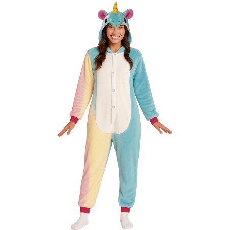 Disfraz pijama unicornio multicolor mujer L 42-44