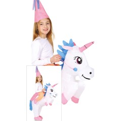 Disfraz unicornio hinchable para niña 7-9 años -Tus Disfraces Baratos
