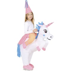 Disfraz unicornio hinchable para niña 7-9 años