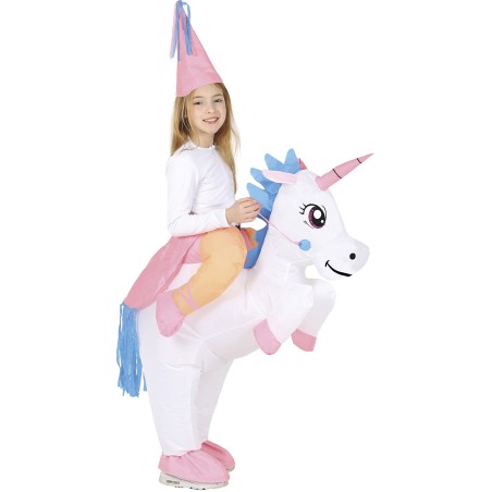 Disfraz unicornio hinchable para niña 7-9 años