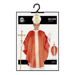 Disfraz papa rojo para hombre talla L 52-54 -Tus Disfraces Baratos