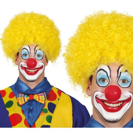 Peluca payaso amarilla rizos barata-Tus disfraces baratos