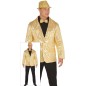 Americana lentejuelas oro para hombre talla m