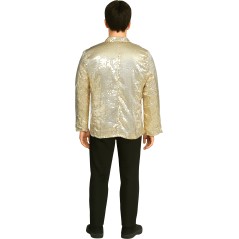 Americana lentejuelas oro para hombre talla m-Tus disfraces baratos