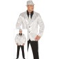 Americana lentejuelas plata para hombre talla l