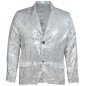 Americana lentejuelas plata para hombre talla l
