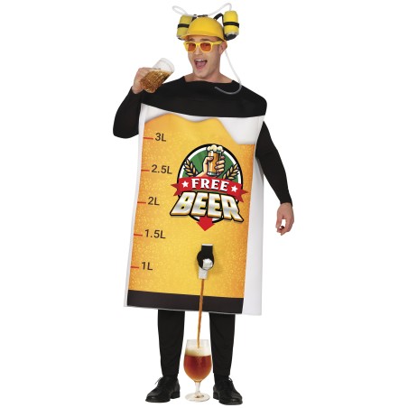 Disfraz Free beer cerveza gratis talla L  52-54