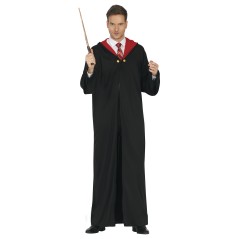 Disfraz mago tunica negra para hombre talla L 52-54