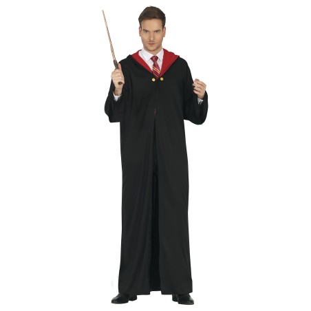 Disfraz mago tunica negra para hombre talla L 52-54