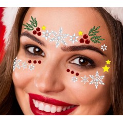 Joyas faciales navidad adhesivas