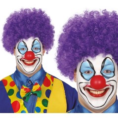 Peluca rizos lila payaso rizos-Tus disfraces baratos