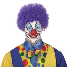 Peluca rizos lila payaso rizos