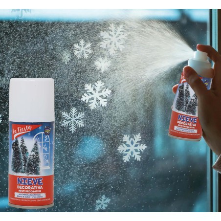 Spray nieve artifical para decoraciones y cristales -Tus Disfraces