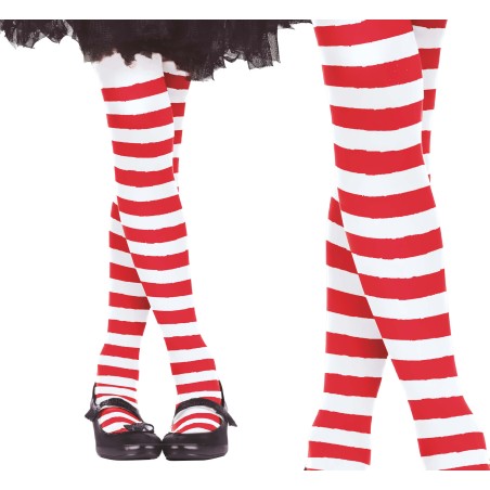 Pantys rayas rojas y blancas infantiles-Tus disfraces