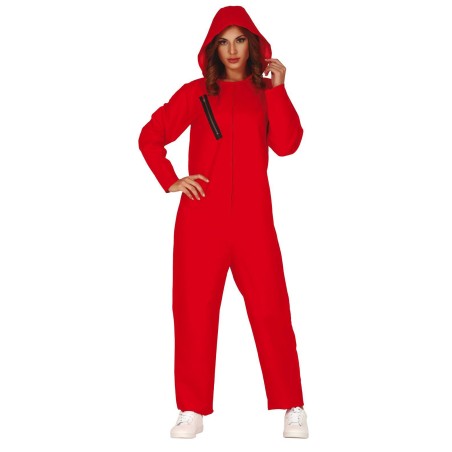 Disfraz ladron mono rojo capcuha mujer tallas-Tus disfraces baratos