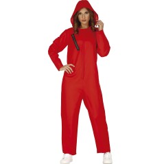 Disfraz ladron mono rojo capcuha mujer tallas