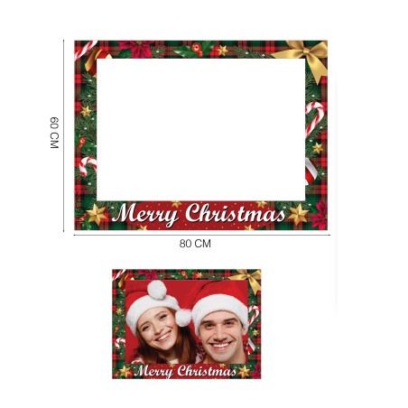 Marco para fotos navideño merry chirstmas 80x60 cm-Tus disfraces