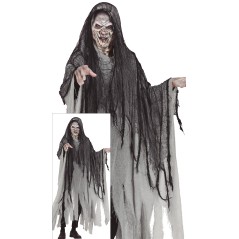 Tunica gris con capucha halloween talla L 52-54