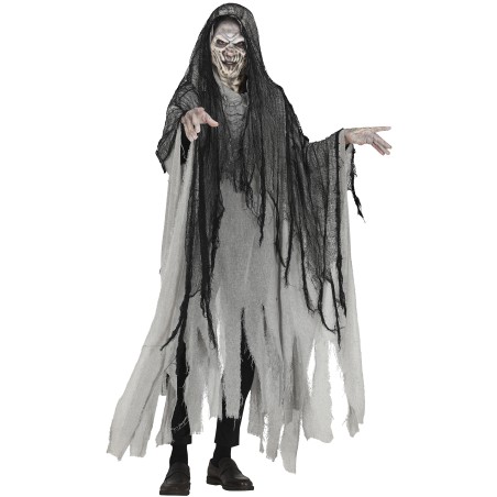 Tunica gris con capucha halloween talla L 52-54