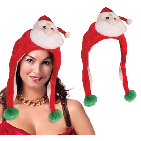Gorro papa noel terciopelo con borlas 41201-Gorros online