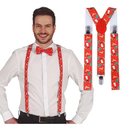 Tirantes rojos para navidad adulto-Tus disfraces