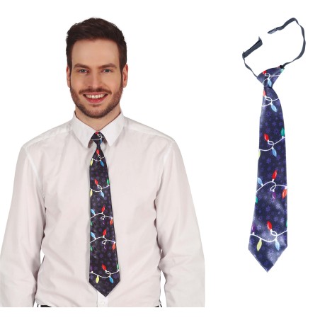 Corbata navideña graciosa azul para navidad 45 cm-Tus disfraces