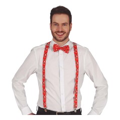Tirantes rojos para navidad adulto