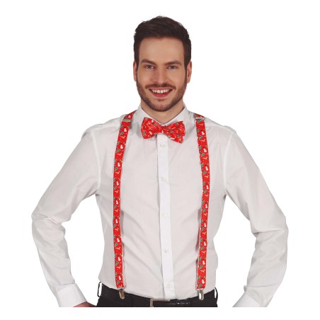 Tirantes rojos para navidad adulto