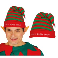 Gorro elfo verde y rojo adulto-Tus disfraces