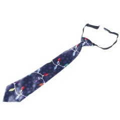 Corbata navideña graciosa azul para navidad 45 cm-Tus disfraces