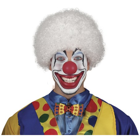 Peluca payaso blanca rizos