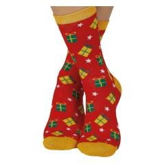 Calcetines navideños rojos adulto tallas-Tus disfraces baratos