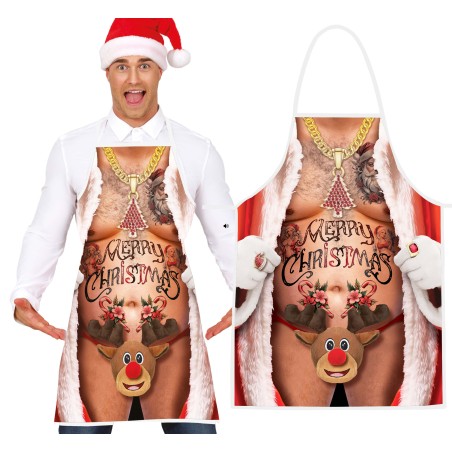 Delantal gracioso navidad desnudo-Tus disfraces