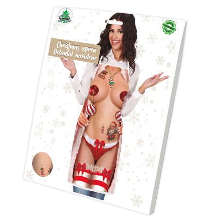 Delantal gracioso navidad desnuda