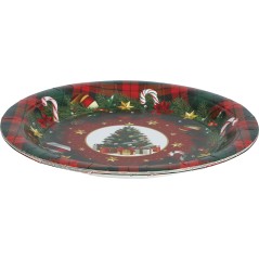 Platos arbol de navidad 6 uds 23 cm-Tus disfraces