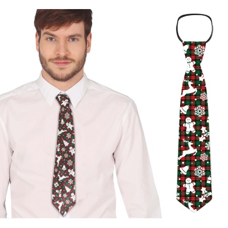Corbata navideña cuadros 45 cm-Tus disfraces