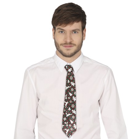 Corbata navideña cuadros 45 cm
