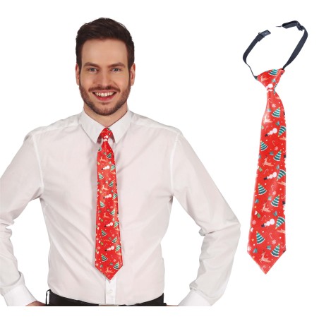 Corbata roja graciosa para navidad 45 cm-Tus disfraces