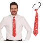 Corbata roja graciosa para navidad 45 cm
