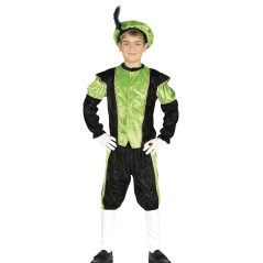 Disfraz paje de rey verde para niño tallas