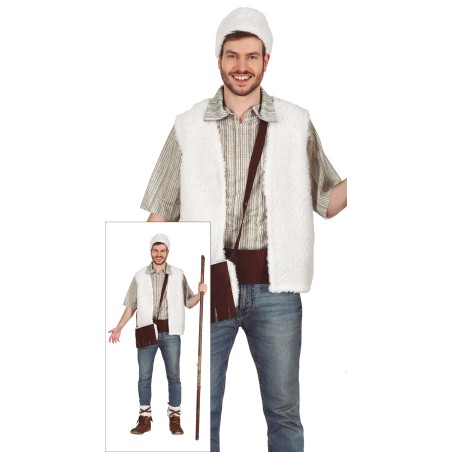Disfraz pastor blanco para hombre talla L-Tus Disfraces Baratos