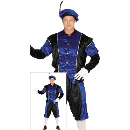 Disfraz Paje de rey mago azul para hombre talla M o L-Tus Disfraces