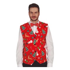 Chaleco rojo gracioso para navidad-Tus disfraces