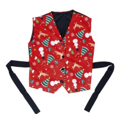 Chaleco rojo gracioso para navidad
