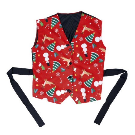 Chaleco rojo gracioso para navidad